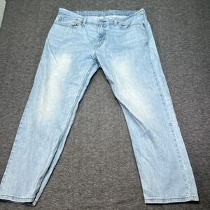 Levi's 502 Light Blue Jeans Mens 40x30 Classic Casual Relaxed actual 40x27